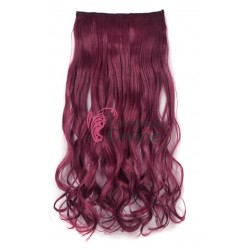 Extensie de par cu 5 Clips On delux dubla ondulata de 60 cm, Plum Brown 9294118